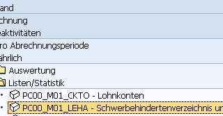 Schwerbehindertenanzeige - IBAN nicht gepflegt; Schwerbehindertenanzeige - IBAN nicht gepflegt