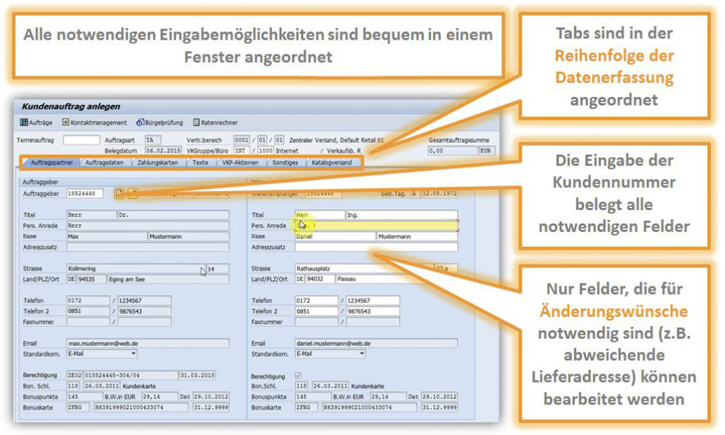 SERKEM Auftragsschnellerfassung in SAP