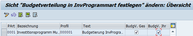 SAP IM Investitionsprojekte Budgetverteilung