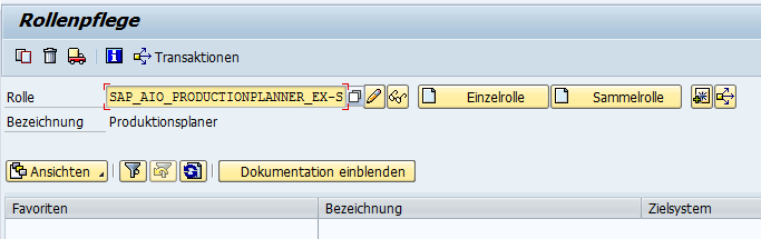 SAP IM Investitionsprojekte Pflege von Rollen