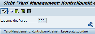 SAP EWM Kontrollpunkte Easy Access neuer Eintrag