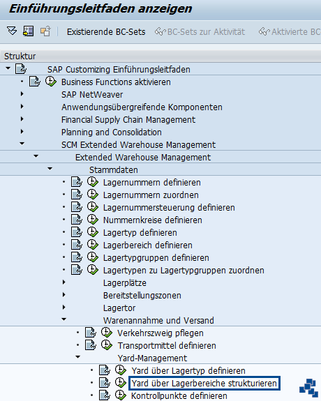 SAP EWM Yard Managament Customizing