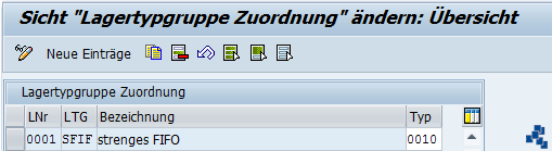SAP EWM Lagertypen zu Lagertypgruppen zuordnen