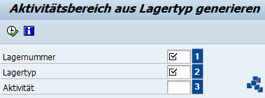 SAP EWM Aktivitaetsbereich aus Lagertyp generieren