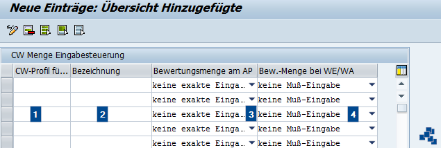SAP EWM Catch Weight Profile Bewertungsmengen definieren