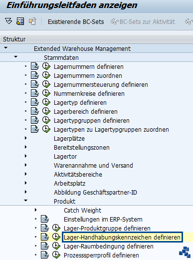 SAP EWM Lager-Handhabungskennzeichen definieren Customizing
