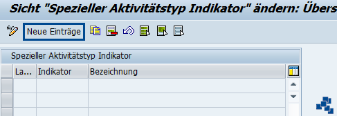 SAP EWM Spezieller Aktivitaetsindikator neuer Eintrag