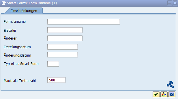 SAP EWM Allgemeine Packspezifikationsparameter definieren Smart Forms