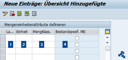 SAP EWM Attribute fuer Mengeneinheit definieren