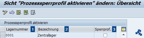 SAP EWM Prozesssperrprofil aktivieren