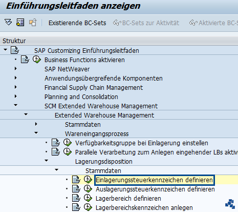 SAP EWM Einlagerungssteuerkennzeichen definieren_Customizing
