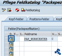 SAP EWM Feldkatalog anlegen Detailbereich