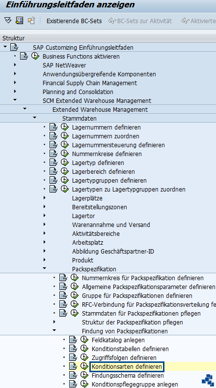 SAP EWM Konditionsarten definieren_Customizing