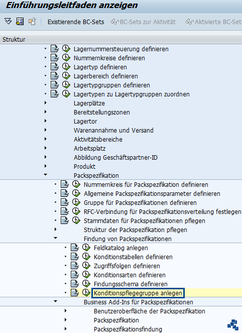 SAP EWM Konditionspflegegruppe anlegen_Customizing
