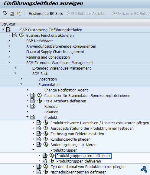 SAP EWM Produktgruppenart zur PVB-Zuordnung pflegen_SCM Basis