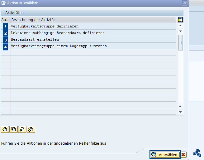 SAP EWM Verfügbarkeitsgruppe bei Einlagerung einstellen