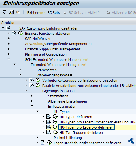 SAP EWM HU-Typen pro Lagertyp definieren_Customizing