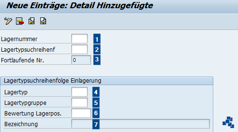 SAP EWM Lagertypen der Lagertypsuchreihenfolge zuordnen