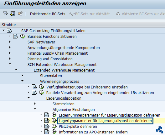 SAP EWM Lagertypparameter für Lagerungsdisposition definieren_Customizing