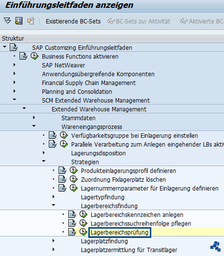 SAP EWM Lagerbereichsprüfung_Customizing