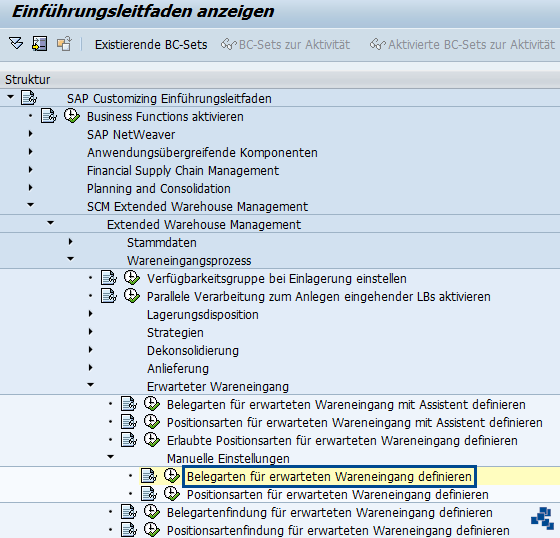 SAP EWM Belegarten für erwarteten Wareneingang definieren - SERKEM