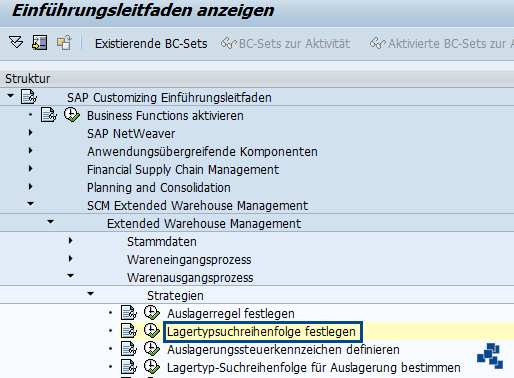 SAP EWM Lagertypsuchreihenfolge fuer Auslagerung bestimmen/ festlegen_Customizing