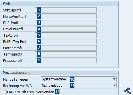SAP EWM Positionsarten für erwarteten Wareneingang definieren_Profil