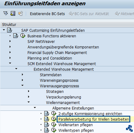 SAP EWM Parallelverarbeitung für Wellen bearbeiten_Customizing
