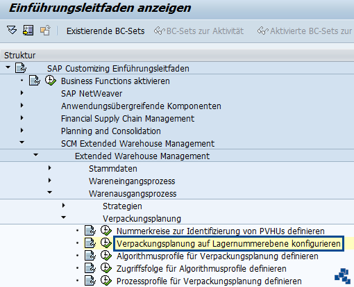 SAP EWM Verpackungsplanung auf Lagernummerebene konfigurieren_Customizing