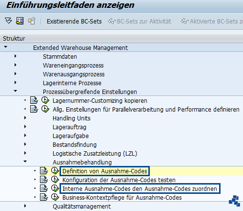 SAP EWM Kommissionierzurückweisung auf Ebene der Lagernummer aktivieren_Ausnahme-Code