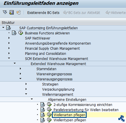 SAP EWM Wellenarten pflegen_Customizing
