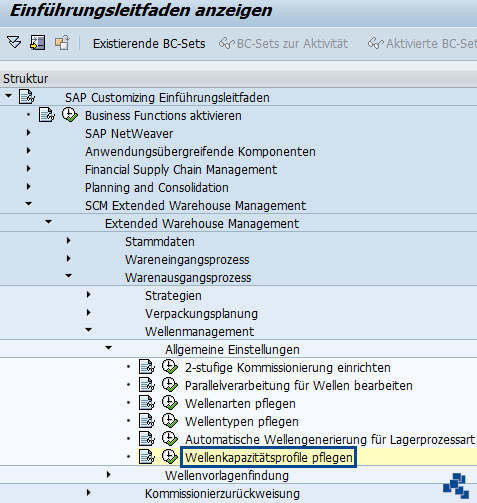 SAP EWM Wellenkapazitaetsprofile pflegen_Customizing