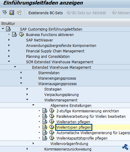 SAP EWM Wellentypen pflegen_Customizing